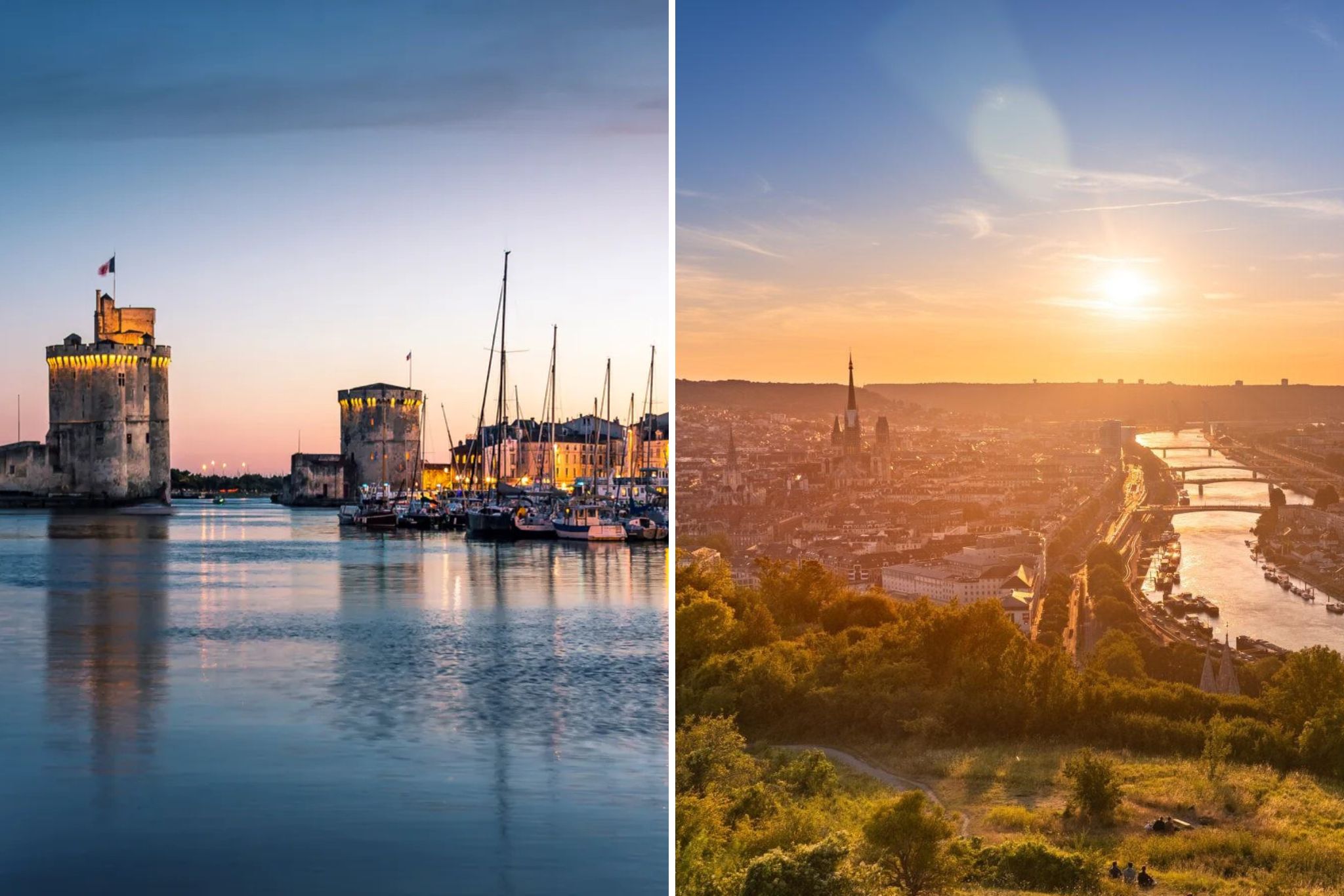 La ville de Rouen et la ville de Périgny où se situe l'agence LR Intérim